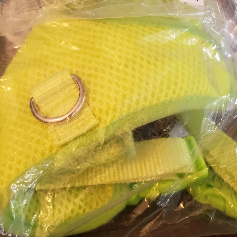 Flashseen LED USB Rechargeable Dog Harness In Neon Green Size M